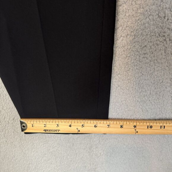 St. John Caviar Emma Pants Women's 6 Black High‎ Rise Front Zip - Picture 5 of 11